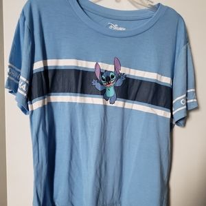 NWOT Disney blue crop Stitch top XXL
